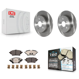 Rear Disc Brake Rotors And Ceramic Pads Kit For Toyota C-HR
