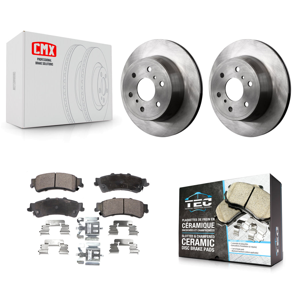 Rear Disc Brake Rotors And Ceramic Pads Kit For GMC Sierra 1500 Classic