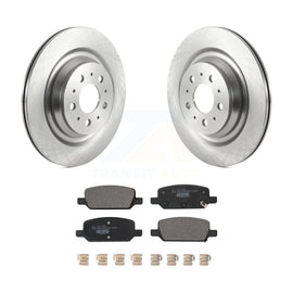 [Rear] 17-22 Tesla 3 With Gray Painted Calipers Premium OE Brake Rotors & Ceramic Pads Kit For Max Braking