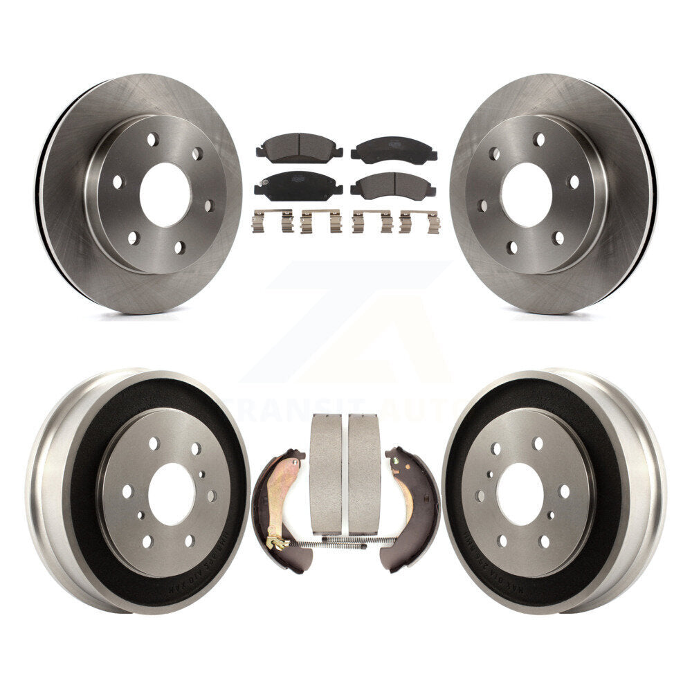 Front Rear Brake Rotor Ceramic Pad Drum Kit For GMC Sierra 1500 Disc rear brakes