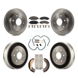 Front Rear Disc Brake Rotors Ceramic Pads And Drum Kit (7Pc) For GMC Sierra 1500