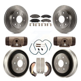 Front Rear Disc Brake Rotors Ceramic Pads And Drum Kit (9Pc) For GMC Sierra 1500