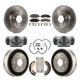 Front Rear Disc Brake Rotors Ceramic Pads And Drum Kit (9Pc) For GMC Sierra 1500