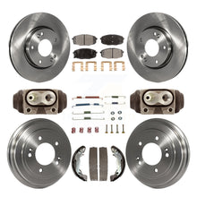 Charger l&#39;image dans la galerie, Front Rear Brake Rotor Ceramic Pad Drum Kit (9Pc) For 09 Hyundai Elantra Touring