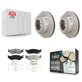 Front Brake Rotors Ceramic Pad Kit For International TerraStar IC Corporation AE
