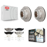 Front Brake Rotors Ceramic Pad Kit For International TerraStar IC Corporation AE