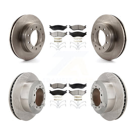 Front Rear Brake Rotor And Ceramic Pad Kit For Ford F-450 Super Duty F-550 CF500