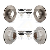 Front Rear Brake Rotor And Ceramic Pad Kit For Ford F-450 Super Duty F-550 CF500