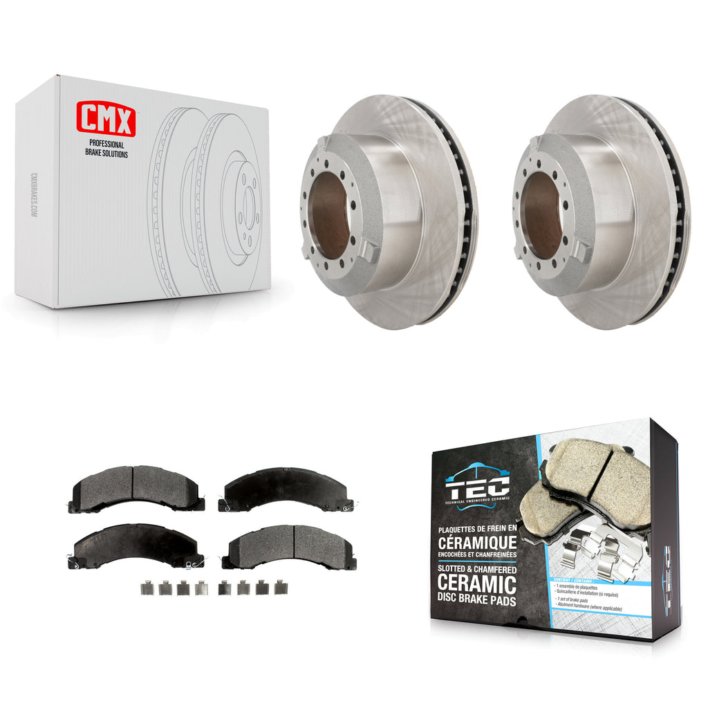 Rear Brake Rotor & Ceramic Pad Kit For Ram Dodge Sterling Truck 4500 5500 Bullet