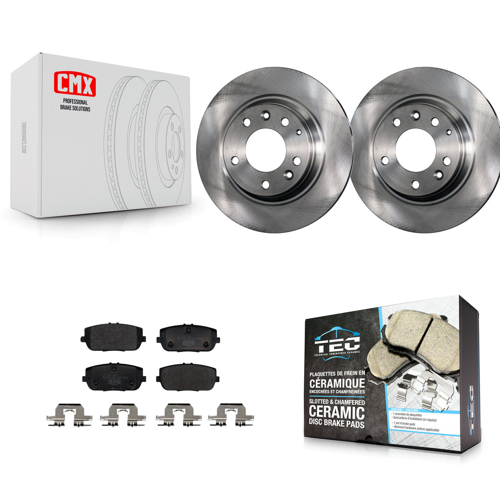 Rear Disc Brake Rotors And Ceramic Pads Kit For 2006-2015 Mazda MX-5 Miata