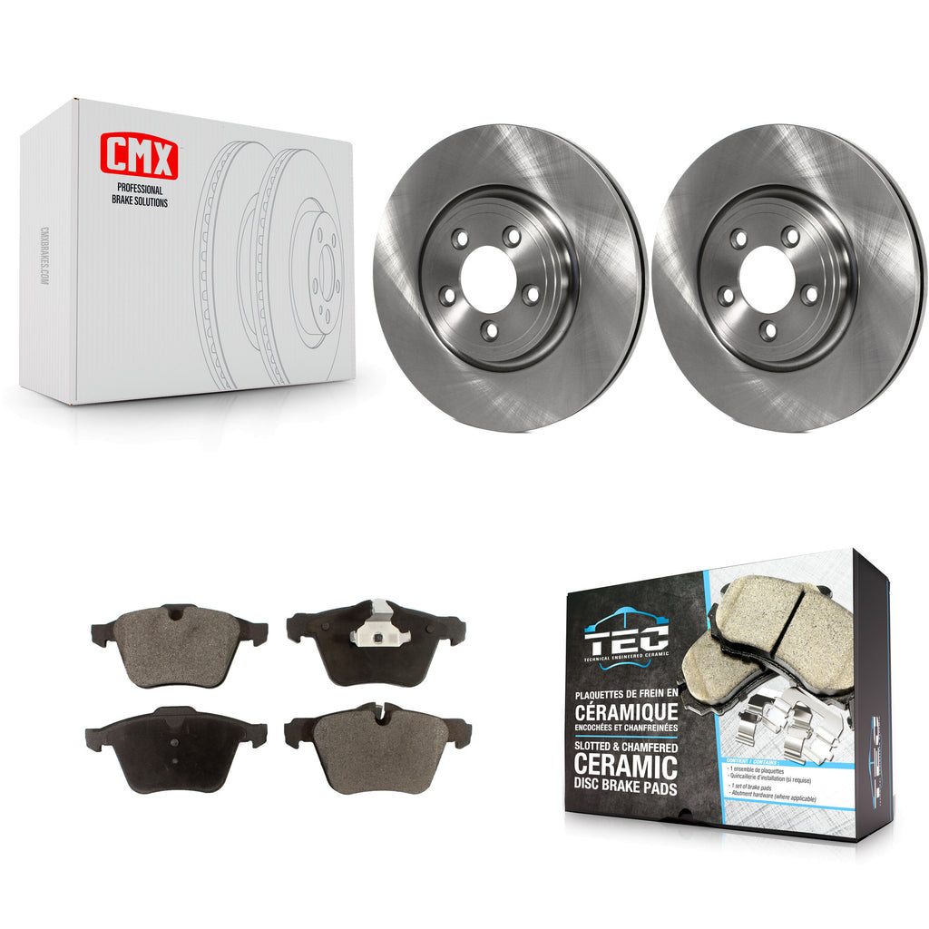 Front Brake Rotors Ceramic Pad Kit For Jaguar XF With 326mm Diameter Rotor