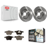 Front Brake Rotors Ceramic Pad Kit For Jaguar XF With 326mm Diameter Rotor