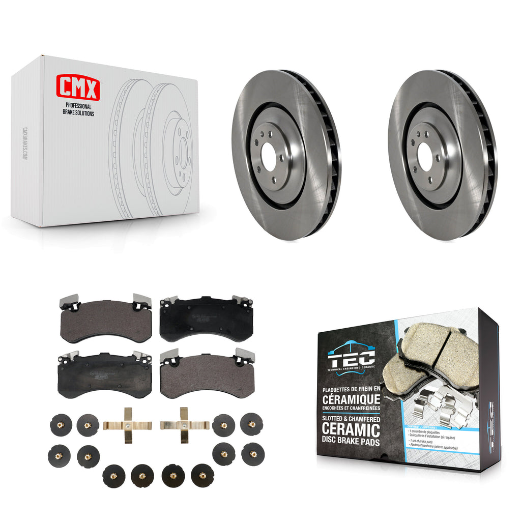 Front Disc Brake Rotors And Ceramic Pads Kit For Audi A8 Quattro S7 S8