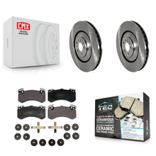 Charger l'image dans la galerie, Front Disc Brake Rotors And Ceramic Pads Kit For Audi A8 Quattro S7 S8