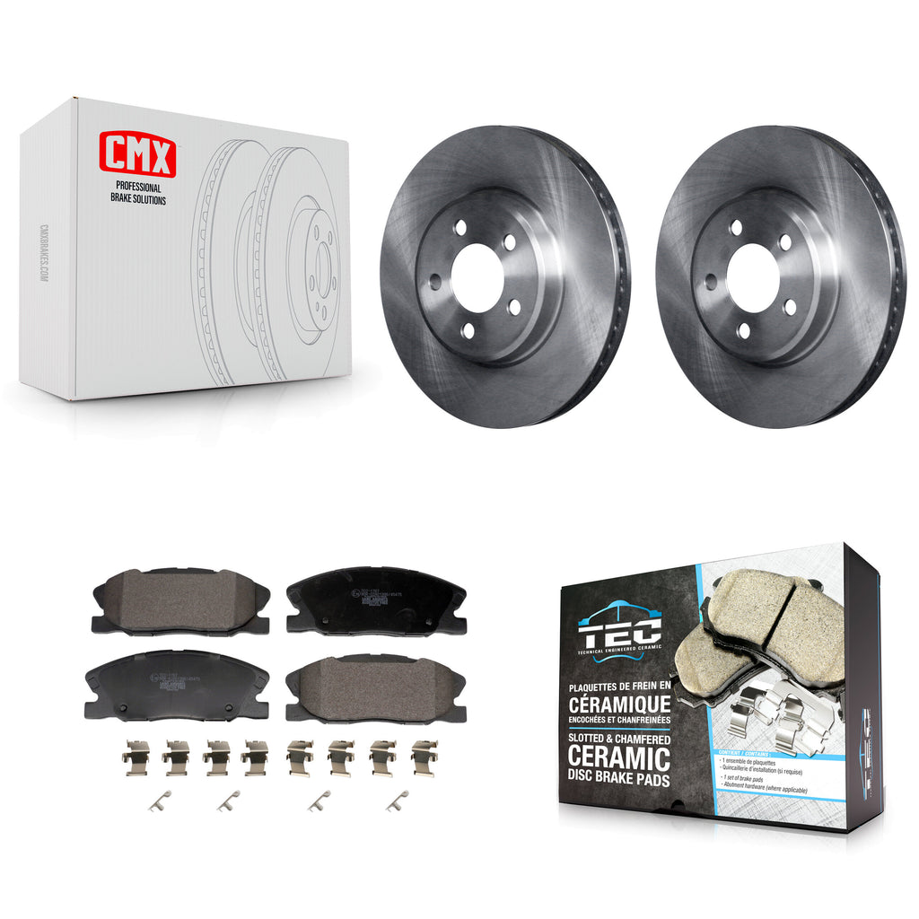 Front Disc Brake Rotors And Ceramic Pads Kit For Dodge Charger K8T-104419