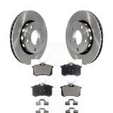 Rear Brake Rotor Ceramic Pad Kit For 2002 Audi S4 With 256mm Diameter K8T-104439