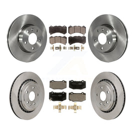 Front Rear Disc Brake Rotors And Ceramic Pads Kit For 2017 Cadillac ATS V