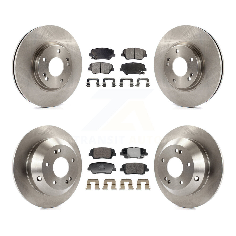 Front Rear Disc Brake Rotor And Ceramic Pad Kit For Hyundai Santa Fe Kia Sorento