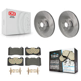 Front Disc Brake Rotors And Ceramic Pads Kit For 2016-2018 Ford Focus RS