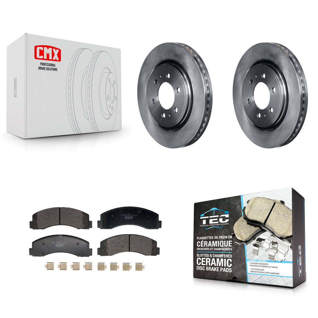 Front Brake Rotors & Ceramic Pad Kit For Ford F-150 Expedition Lincoln Navigator