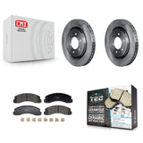 Front Brake Rotors & Ceramic Pad Kit For Ford F-150 Expedition Lincoln Navigator