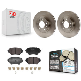 Front Disc Brake Rotors And Ceramic Pads Kit For 2006-2015 Mazda MX-5 Miata