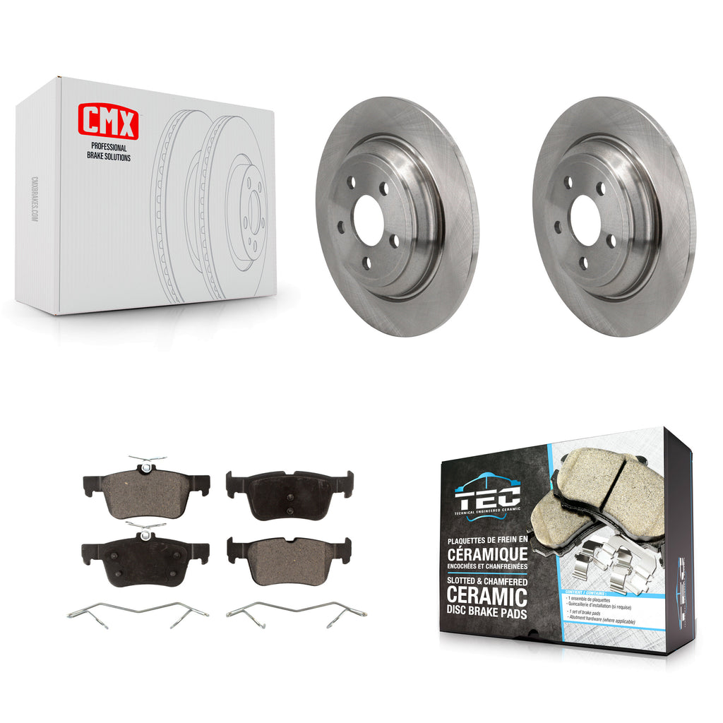 Rear Disc Brake Rotors And Ceramic Pads Kit For 2022-2023 Ford Maverick