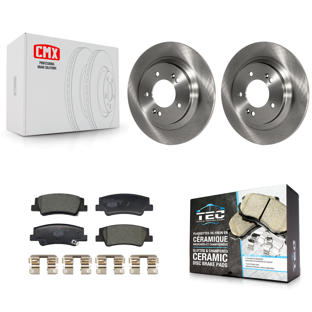 Rear Disc Brake Rotors And Ceramic Pads Kit For Hyundai Sonata Kia K5 K8T-104528