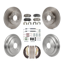 Charger l'image dans la galerie, Front Rear Brake Rotor Ceramic Pad And Drum Kit (7Pc) For Hyundai Accent Kia Rio