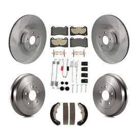 Front Rear Brake Rotor Ceramic Pad Drum Kit (7Pc) For 16 Ford Focus RS FMSI=1004