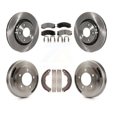 Charger l'image dans la galerie, Front Rear Brake Rotors Ceramic Pad Drum Kit For 2009 Mitsubishi Lancer Ralliart