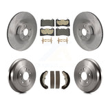 Front Rear Disc Brake Rotor Ceramic Pad And Drum Kit For 2016-2018 Ford Focus RS