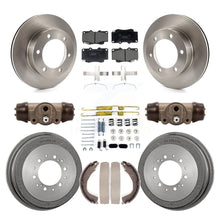 Charger l'image dans la galerie, Front Rear Disc Brake Rotors Ceramic Pads And Drum Kit (9Pc) For Toyota Tacoma