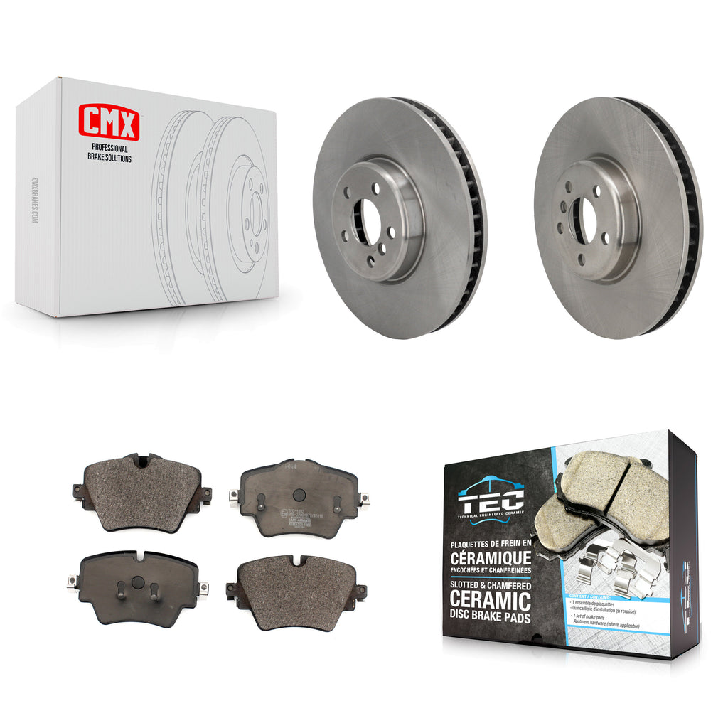 Front Brake Rotor Ceramic Pad Kit For Toyota GR Supra 2.0L With 4 Piston Caliper