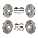 Front Rear Brake Rotors Ceramic Pad Kit For Toyota Sienna RAV4 Prime bZ4X Subaru Solterra K8T-104603