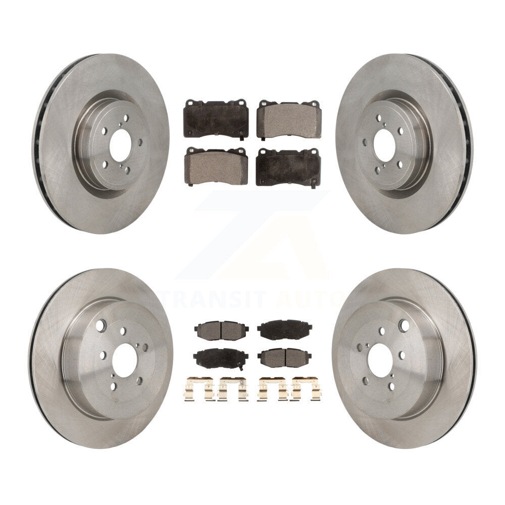 Front Rear Brake Rotor Ceramic Pad Kit For 17 Subaru BRZ Base With Brembo Brakes