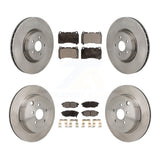 Front Rear Brake Rotor Ceramic Pad Kit For 17 Subaru BRZ Base With Brembo Brakes