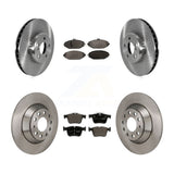 Front Rear Disc Brake Rotors And Ceramic Pads Kit For Mercedes-Benz C300