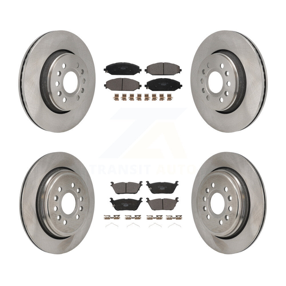 Front Rear Disc Brake Rotors And Ceramic Pads Kit For Ram 1500 Jeep Wagoneer