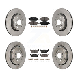 Front Rear Disc Brake Rotors And Ceramic Pads Kit For Ram 1500 Jeep Wagoneer