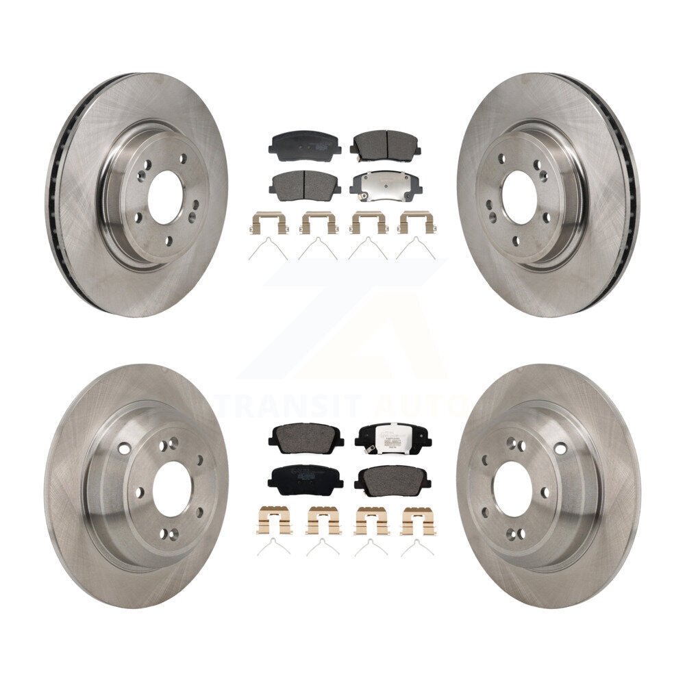Front Rear Disc Brake Rotors And Ceramic Pads Kit For Genesis G70 Kia Stinger