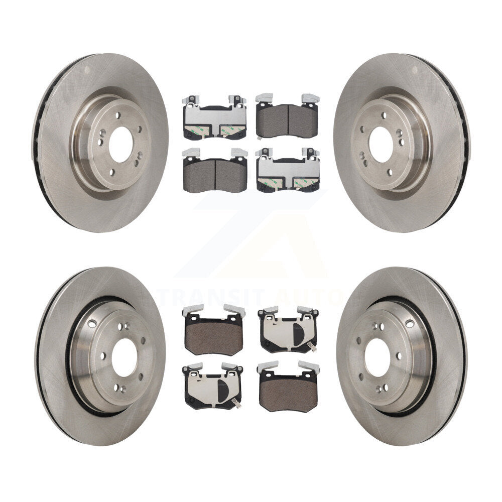 Front Rear Disc Brake Rotors And Ceramic Pads Kit For 2022 Genesis G70 3.3L