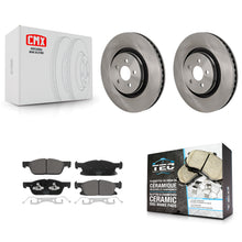 Charger l'image dans la galerie, Front Brake Rotors Ceramic Pad Kit For 19-20 Ford Edge With Red Painted Calipers