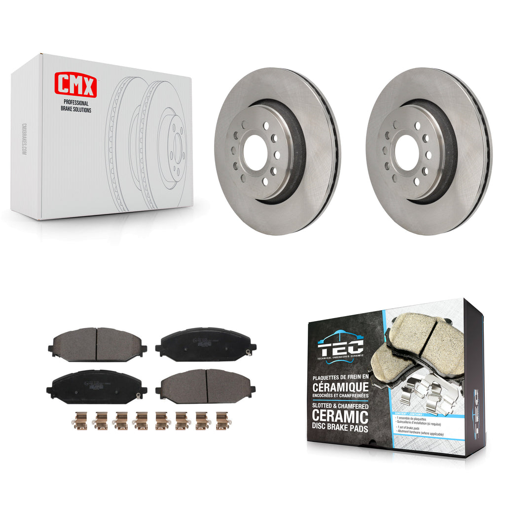 Front Disc Brake Rotors And Ceramic Pads Kit For Ram 1500 Jeep Wagoneer