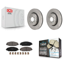 Charger l'image dans la galerie, Front Disc Brake Rotors And Ceramic Pads Kit For Ram 1500 Jeep Wagoneer