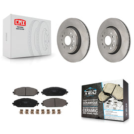 Front Disc Brake Rotors And Ceramic Pads Kit For Ram 1500 Jeep Wagoneer