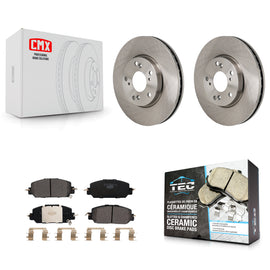 Front Disc Brake Rotors And Ceramic Pads Kit For 2017-2021 Honda Clarity