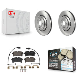 Rear Brake Rotor Ceramic Pad Kit For Audi S6 S7 S8 With Composite Brakes