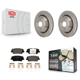 Rear Disc Brake Rotors And Ceramic Pads Kit For Genesis G70 Kia Stinger G80