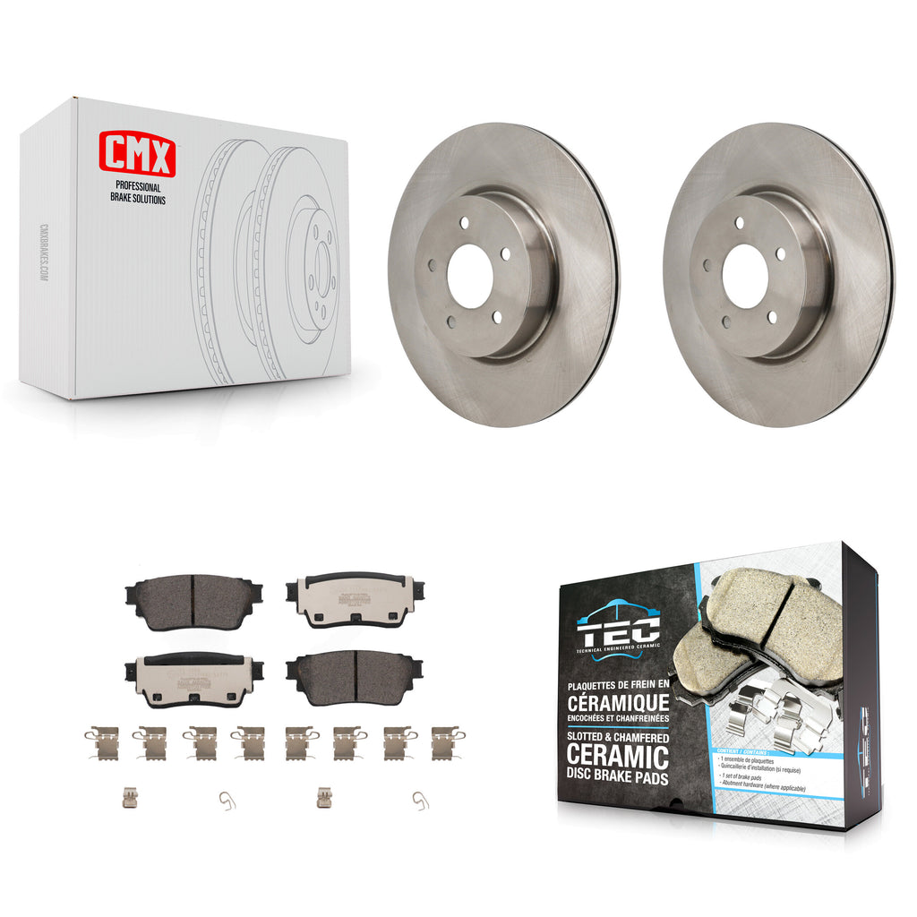 Rear Brake Rotor Ceramic Pad Kit For Mitsubishi Outlander Nissan Pathfinder QX60